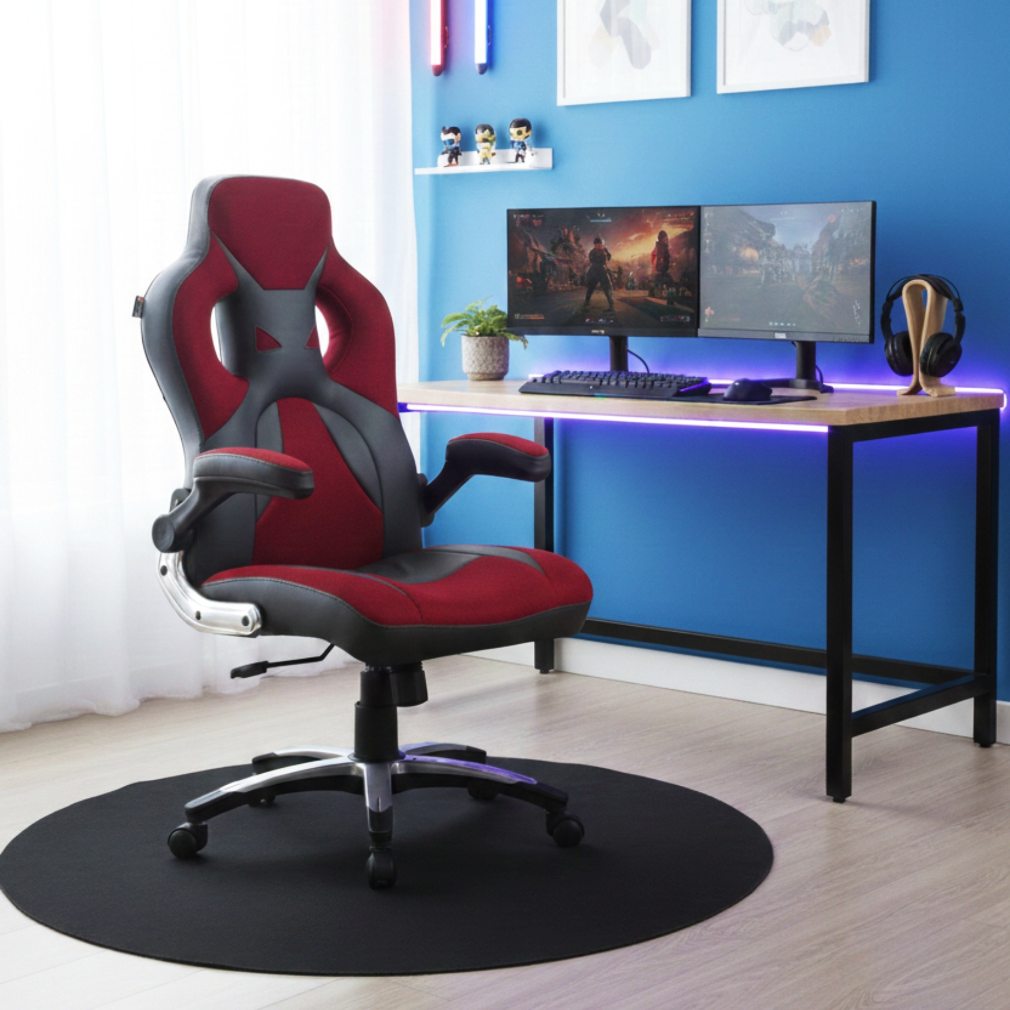 Stylish Gaming Chair In Black & Red - Adiko Systems