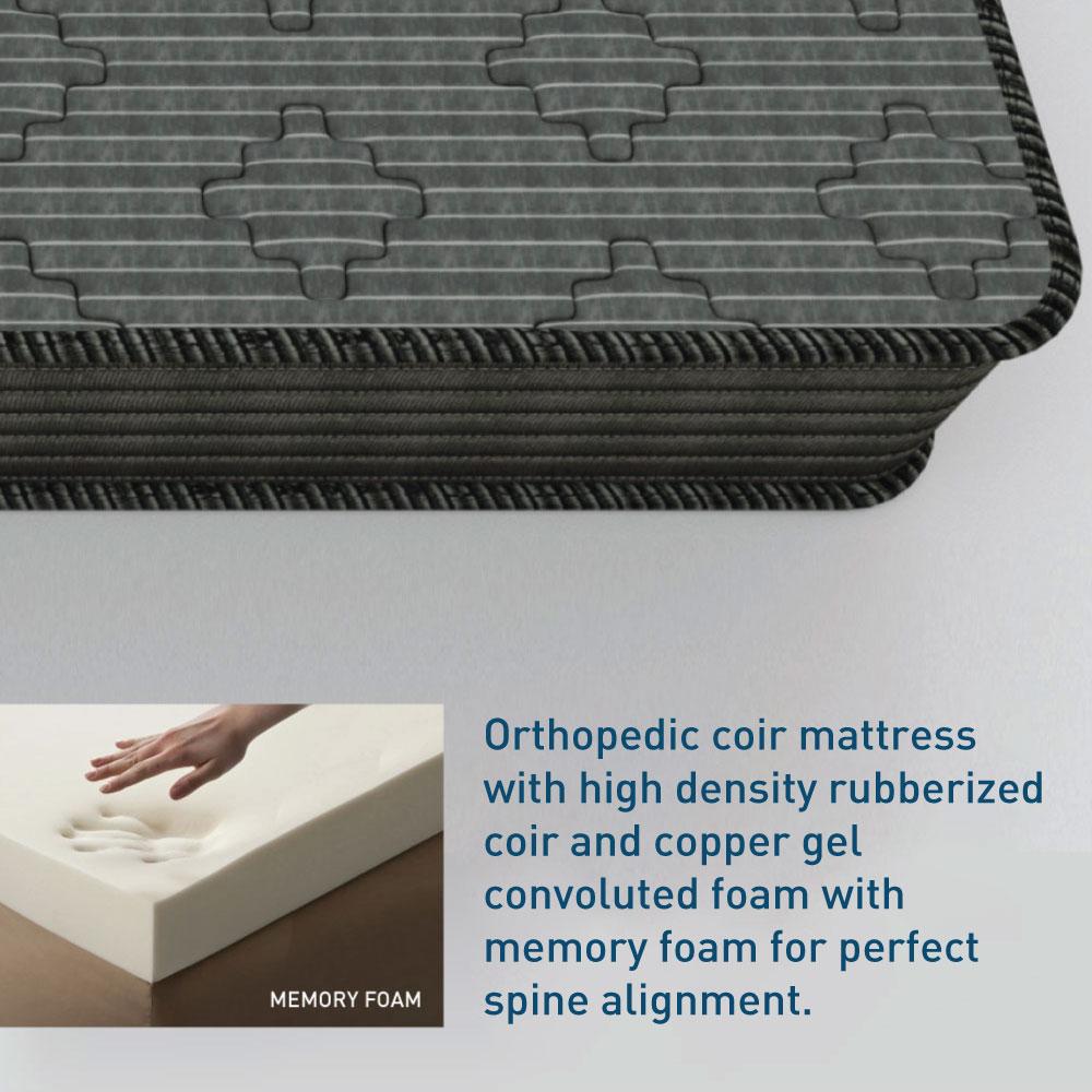 Ortho Active Orthopedic Coir Memory Foam Mattress (72 x 60 in, 6 Inches)