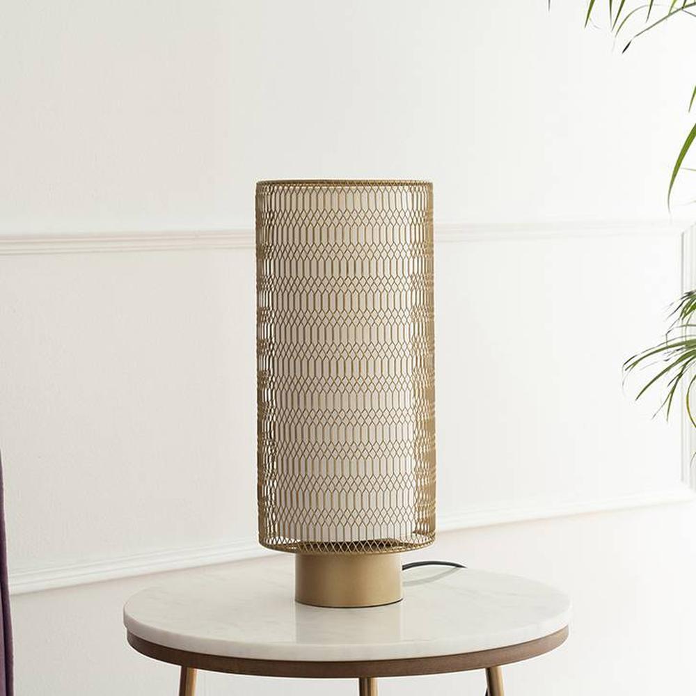 Remedy Gold Table Lamp With Gold Iron Base