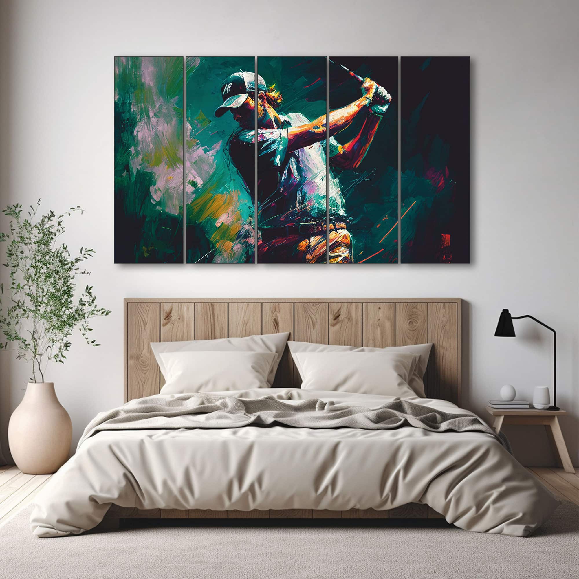 The Castle Decor Sports Art Wall Painting Wooden Framed Digital Painting 27x48 Inch (Style 1) - The Castle Decor