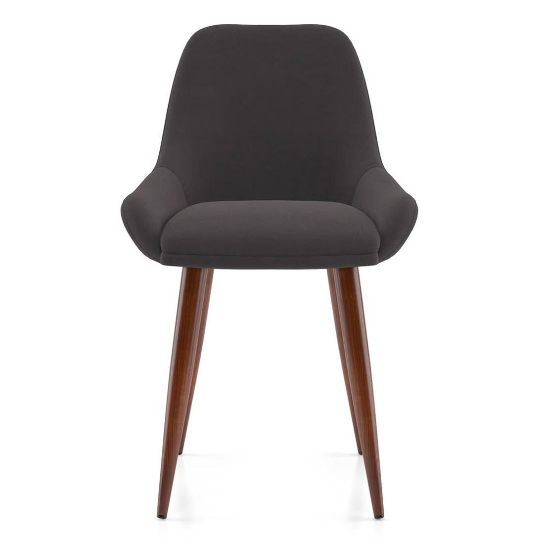 Heston Solid Wood 6 Seater Dining Table With 6 Rickman Lounge Chair (Colour : Matty Grey)