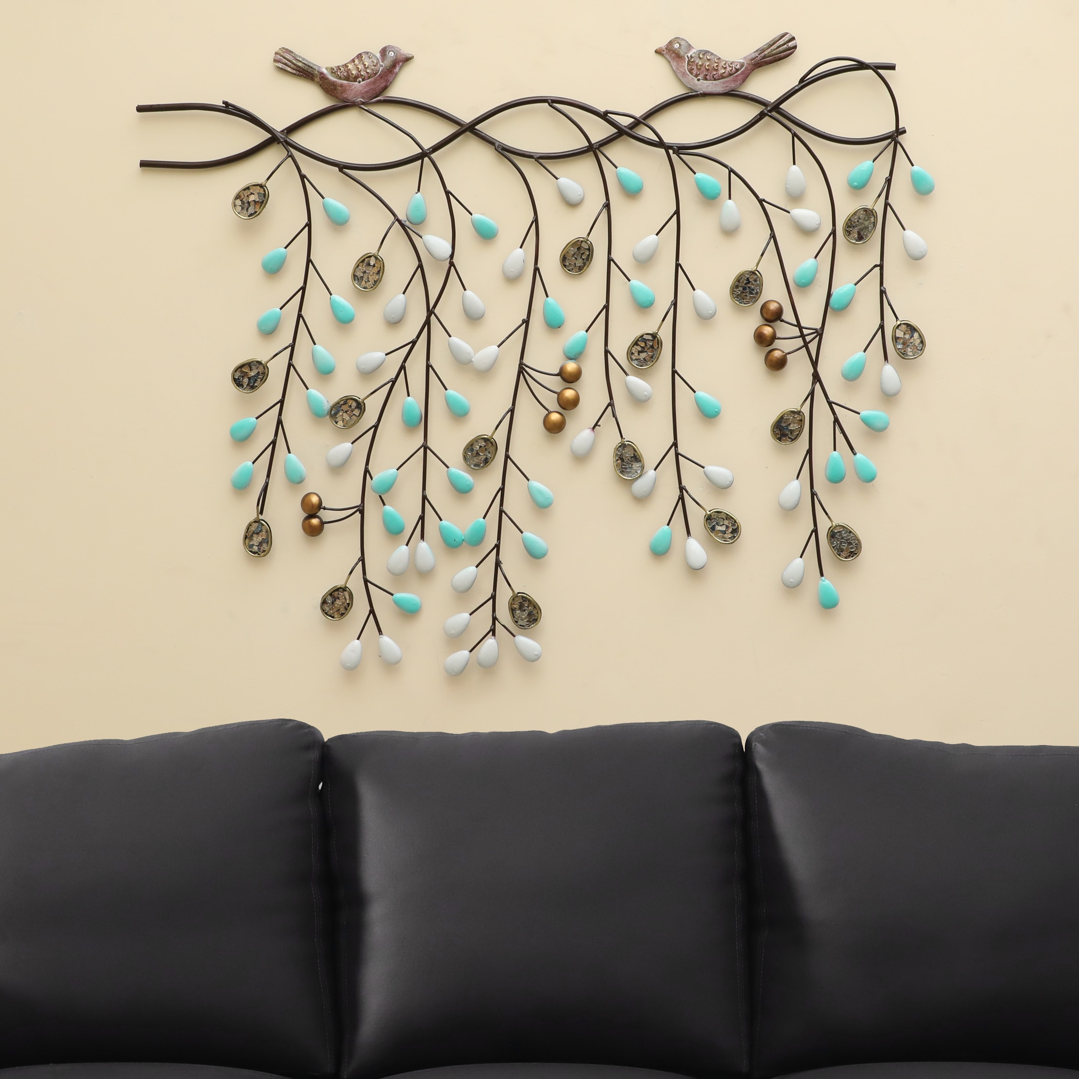 W-Kyra Abstract Metal Wall Decor in Multicolor Set of 1 - Vedas Exports
