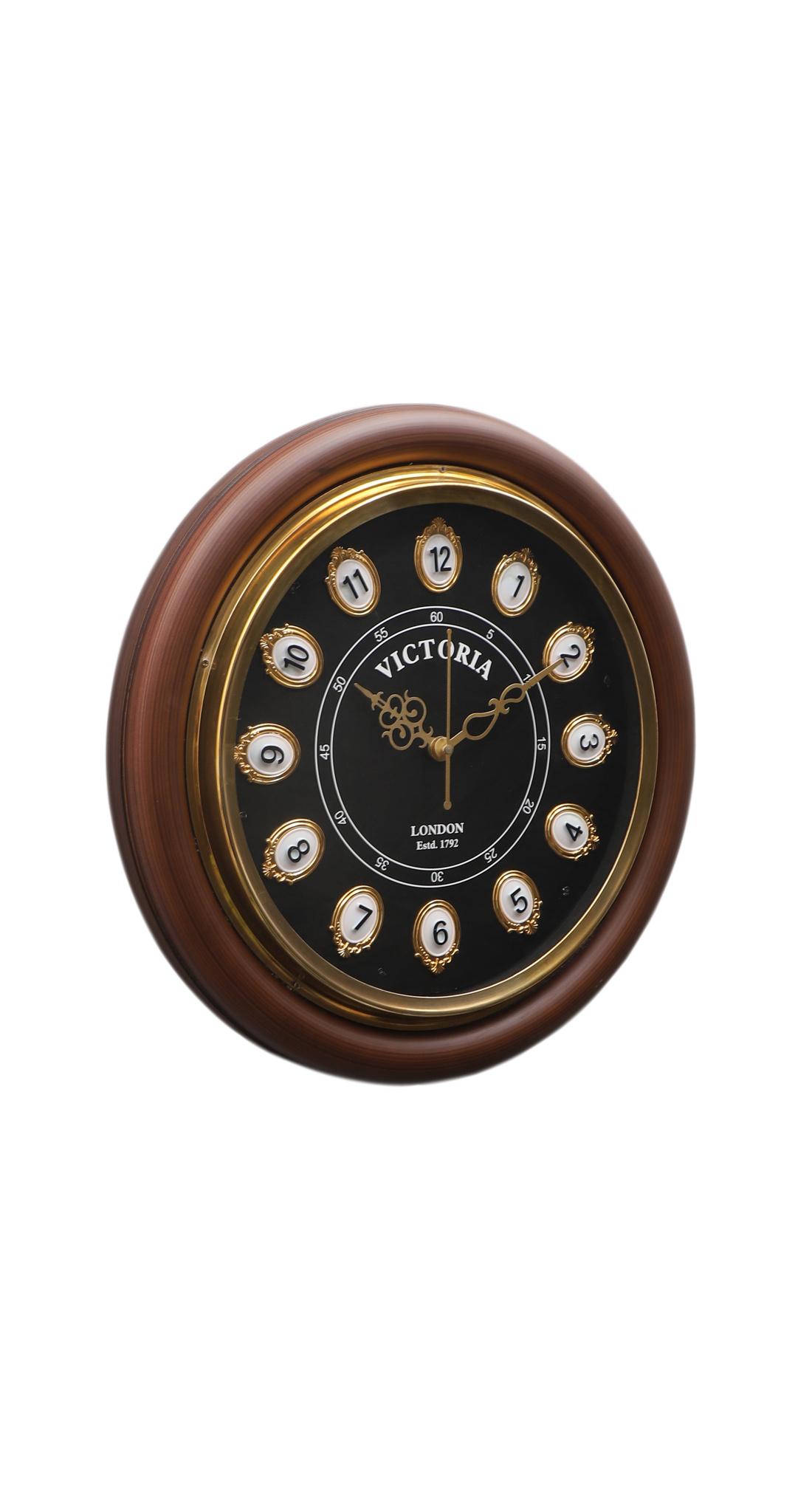 16" Black Dile Victoria Wall Clock