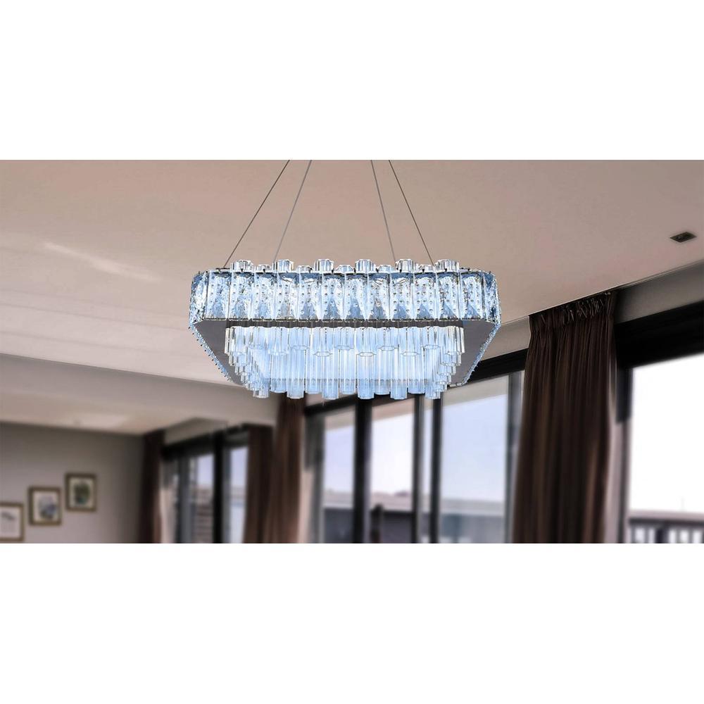 Candela Crystal Three Way Remote Lighting Chandelier