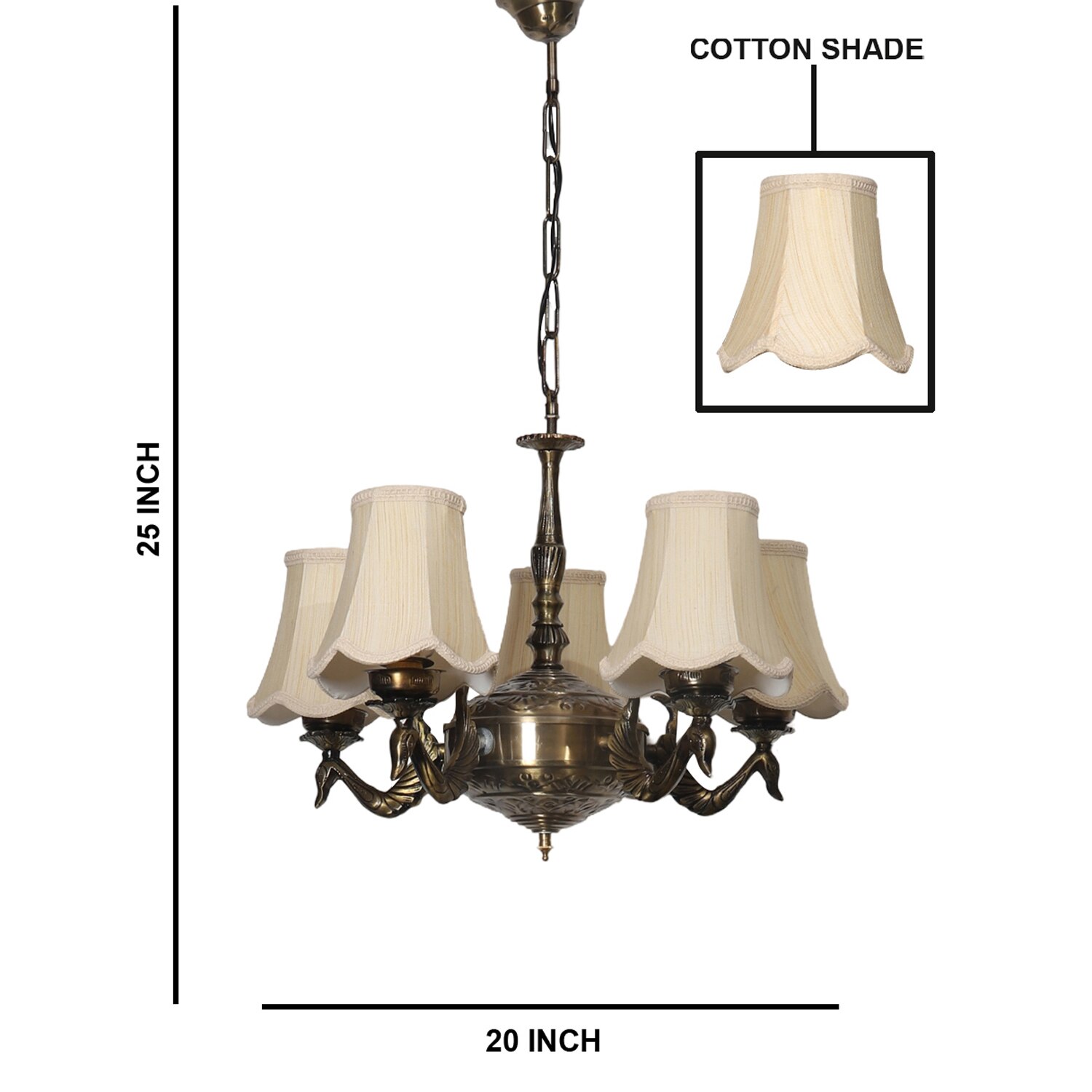 Devansh Gold Wall Mounted Lamp With Black Cotton Shade