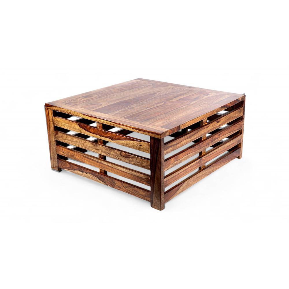 Montreal Sheesham Wood Coffee Table In Teak Finish