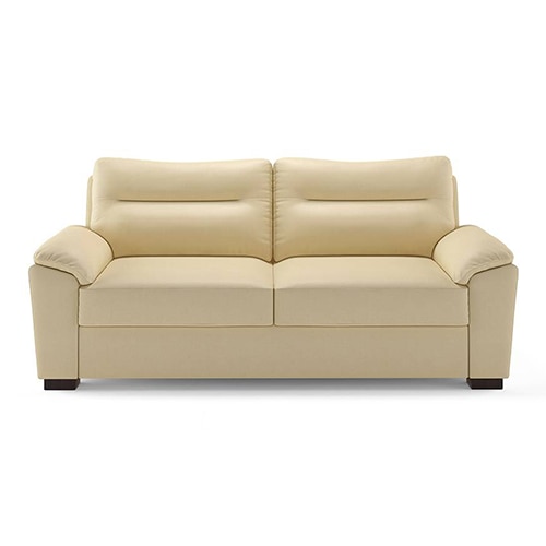 Adelaide 3 Seater Leatherette Sofa in Cream Colour