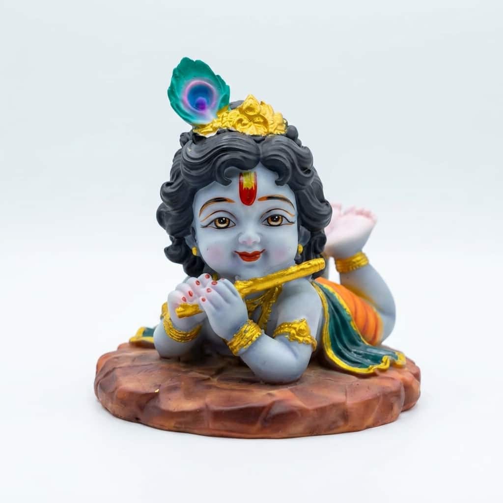 Devotional Lotus Bliss Gopal Statue in Multicolor Colour - Vedas
