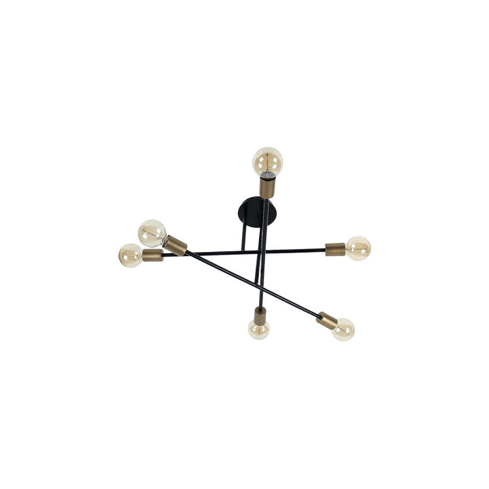 Six Head Sputnik Black Mordern Chandelier