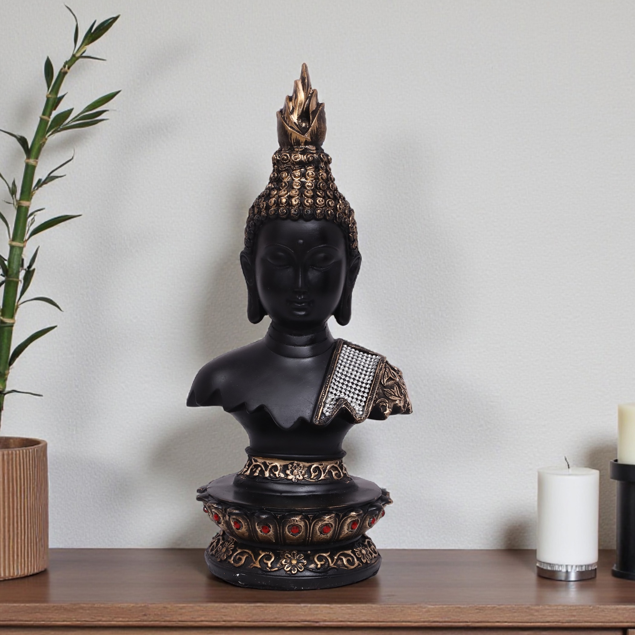 VEDAS Polyresin  Figurine in Black Colour - Vedas