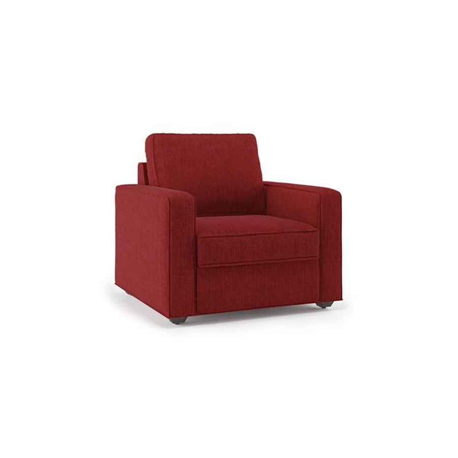 Apollo Compact Sofa (Colour : Salsa Red, Cushion : Hard, Back Type : Regular, Seater : 2+1+1)