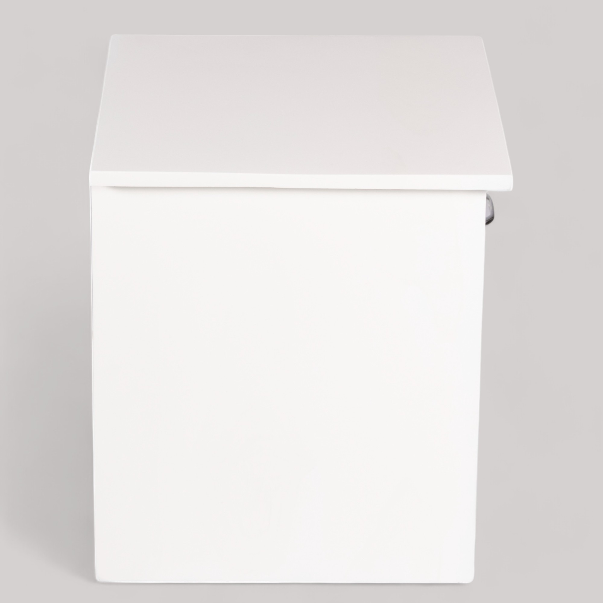 Luxnest Sheesham Wood Accent Bedside Table End Table In White Pu Enamel