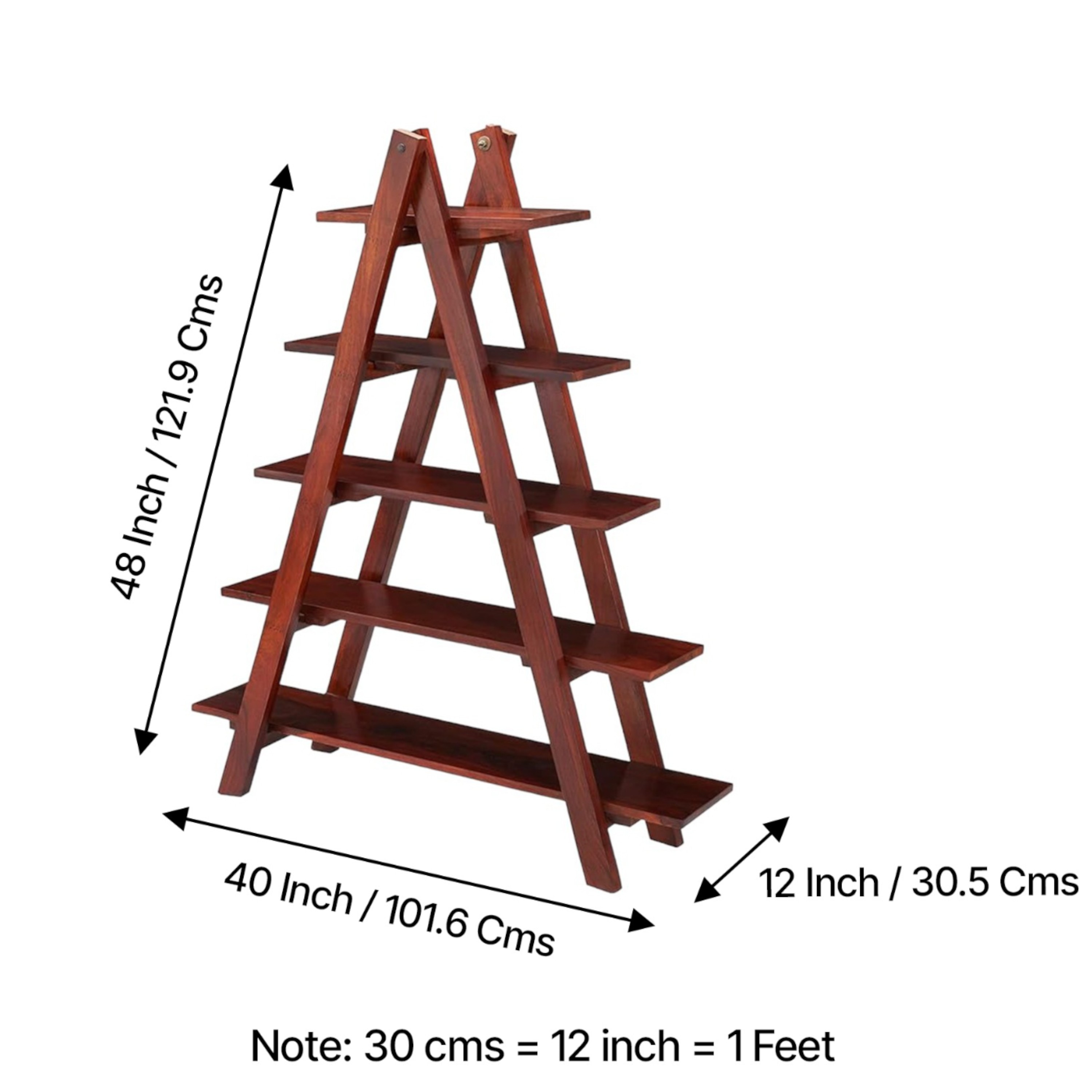Ikiriya Sheesham Wood Accent Book Shelf Showcases in Honey Finish