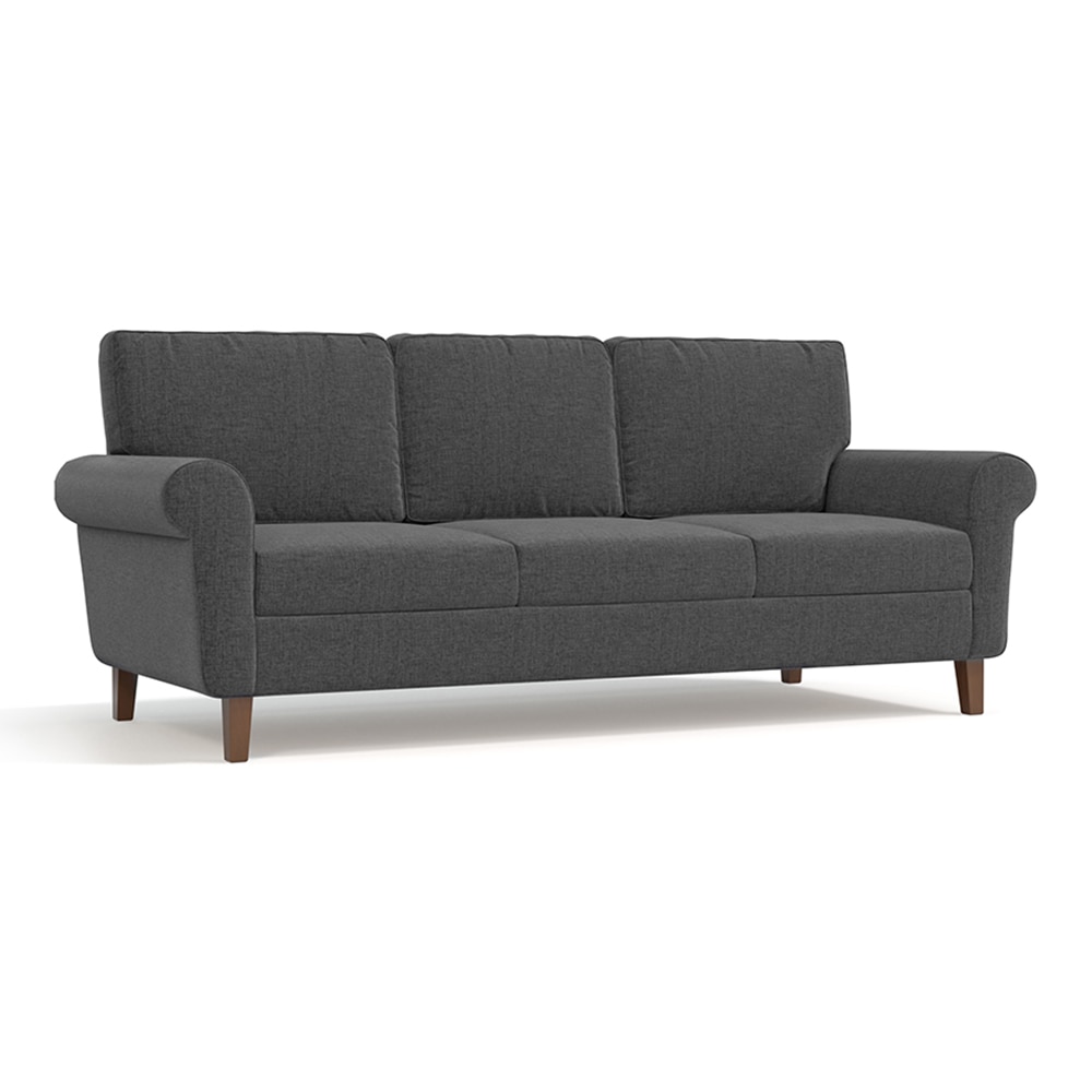 Oxford Sofa (Colour : Steel Grey, Cushion : Hard, Seater : 3+2+1)
