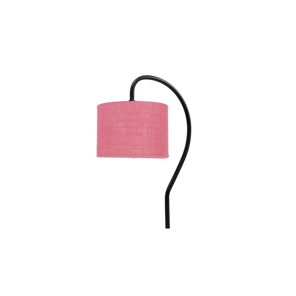 Pink Jute Curvy table lamp with Iron Base (SP10)