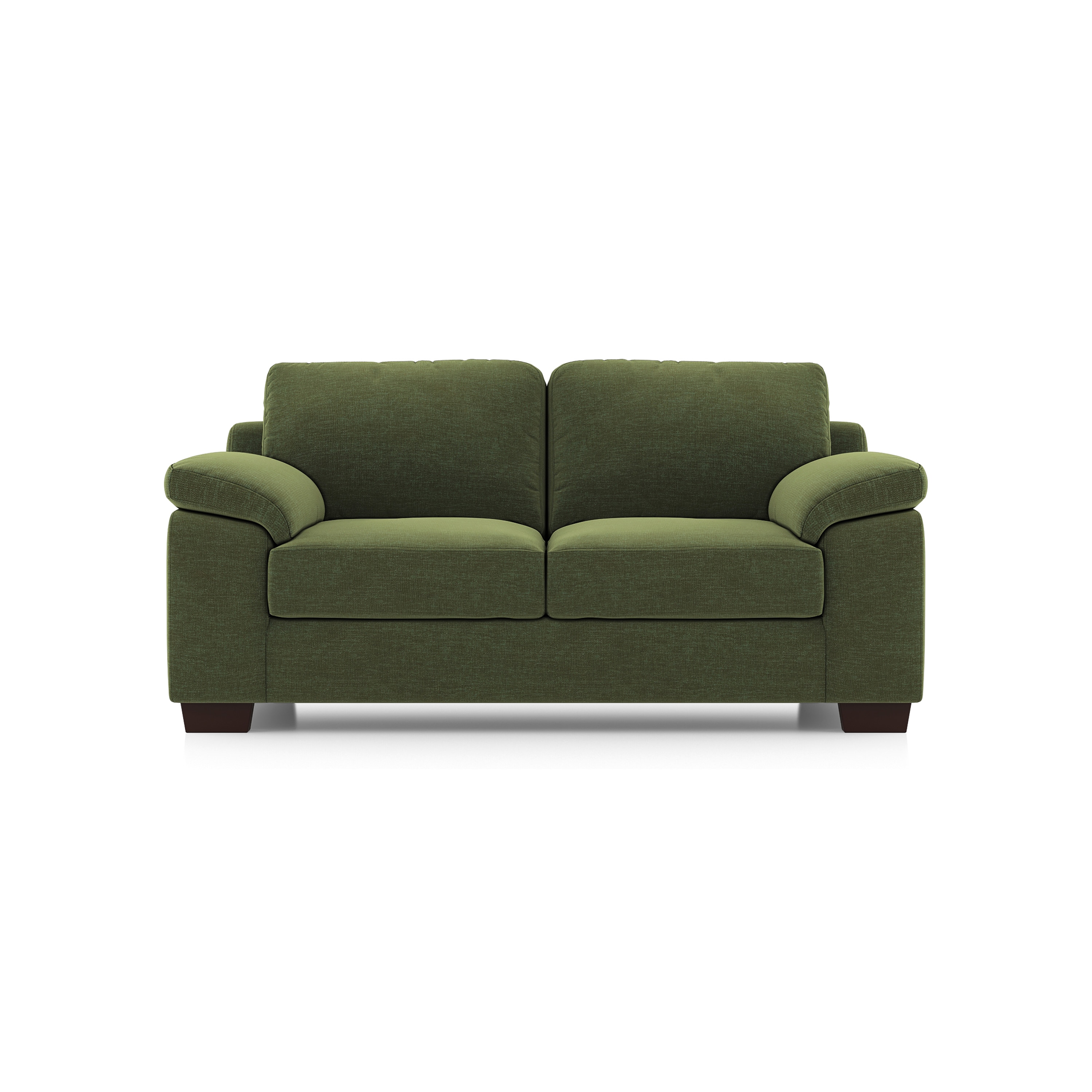 Esquel Essential 2 Seater Fabric Sofa In Moss Green