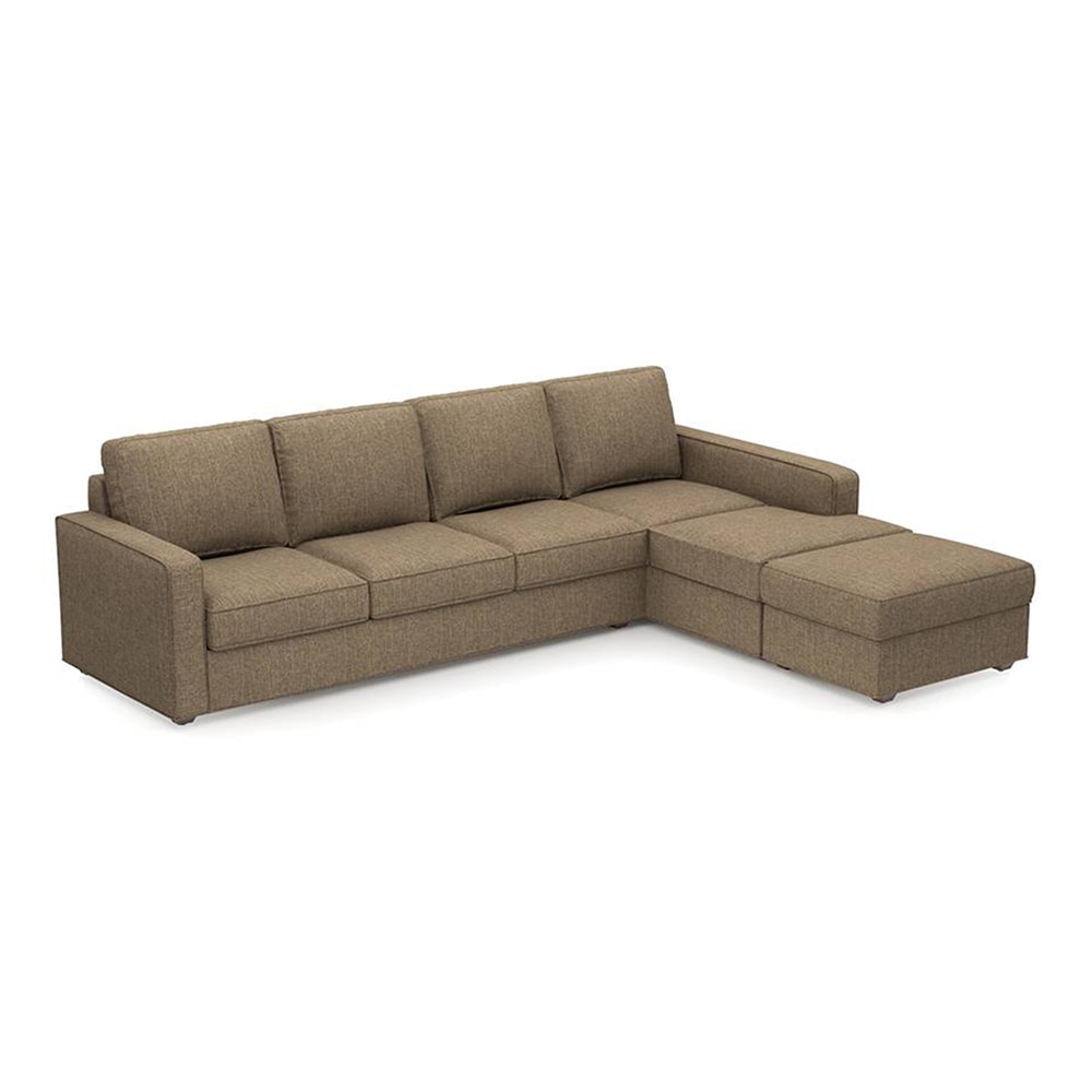 Apollo Compact Sofa (Colour : Dune, Cushion : Hard, Back Type : Regular, Seating Capacity : Right Aligned 3 Seater + Right Aligned Chaise)