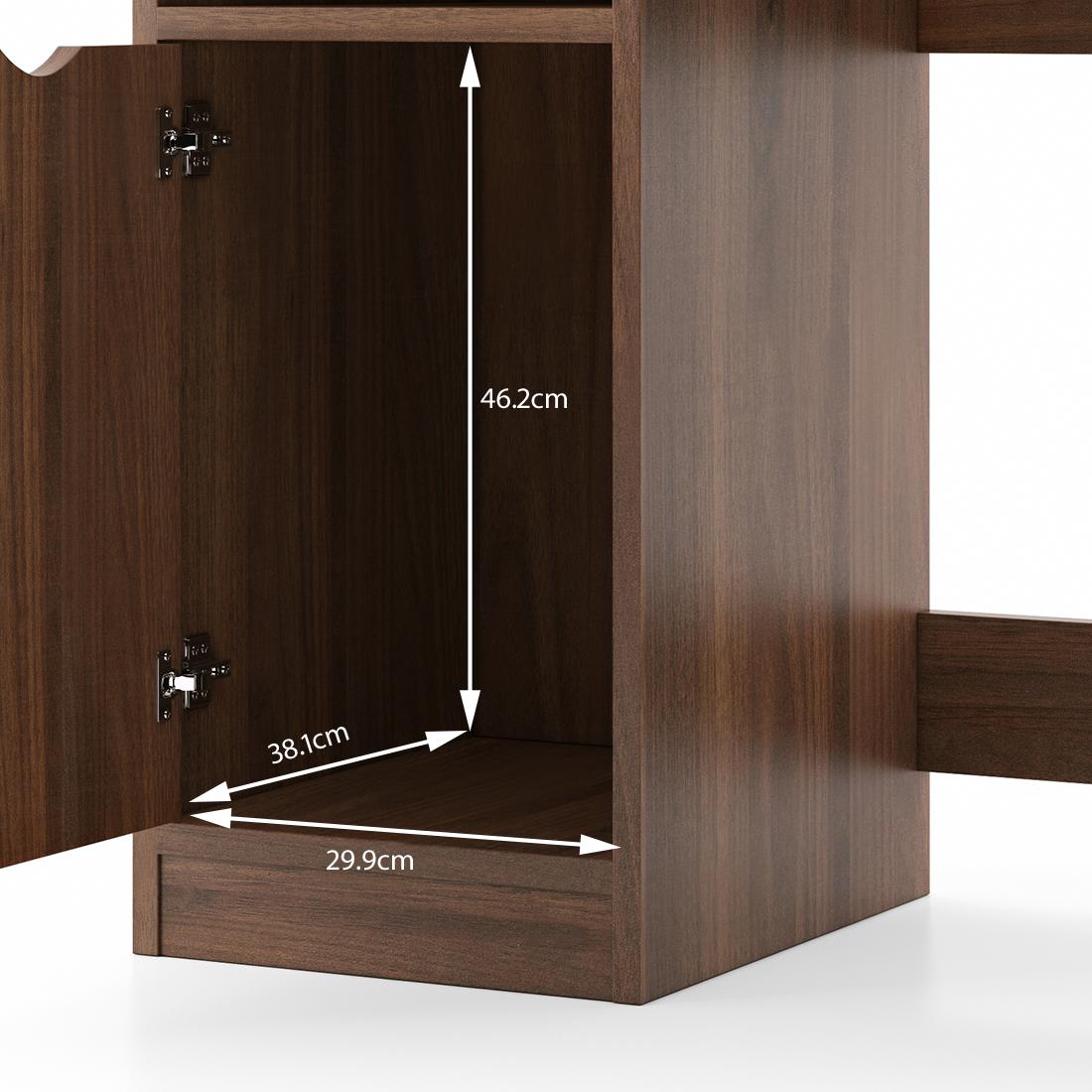 Bond Engineered Wood Study Table in Classic Walnut Finish