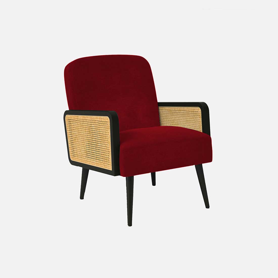 Haden Ratan Accent Chair in Maroon Colour