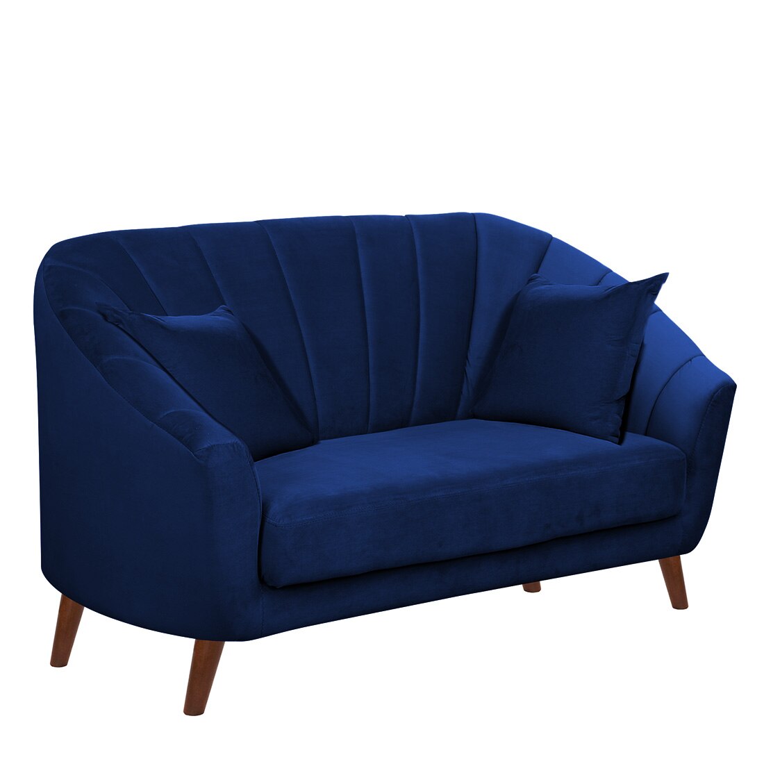 Nilo Velvet 2 Seater Sofa in Navy Blue Colour