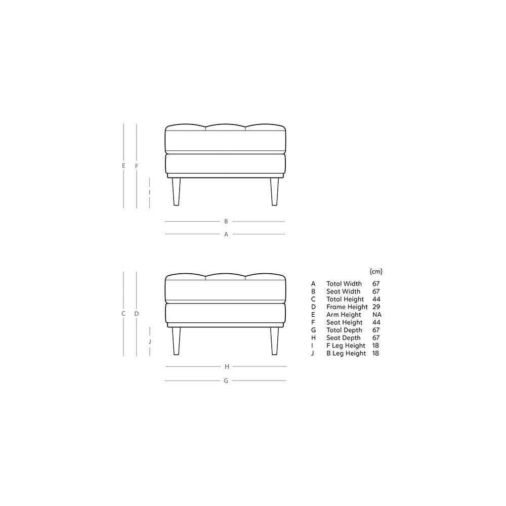 Berlo Ottoman Color in Dark Grey