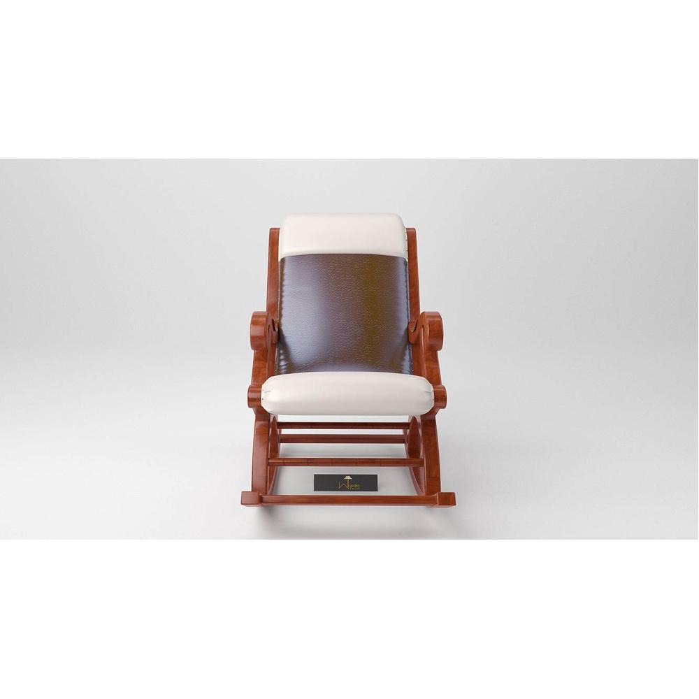 Chelise Solid Wood Rocking Chair in Grey Colour