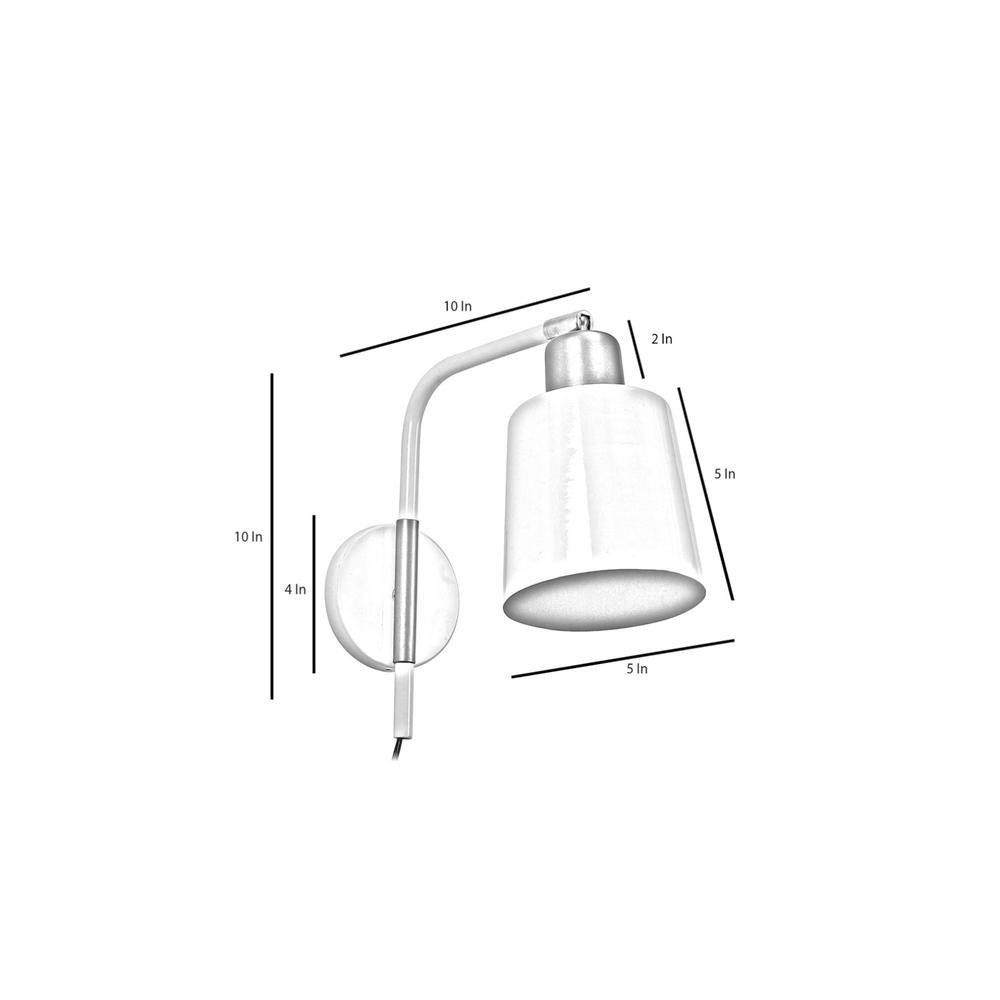 Norell White Metal Wall Light