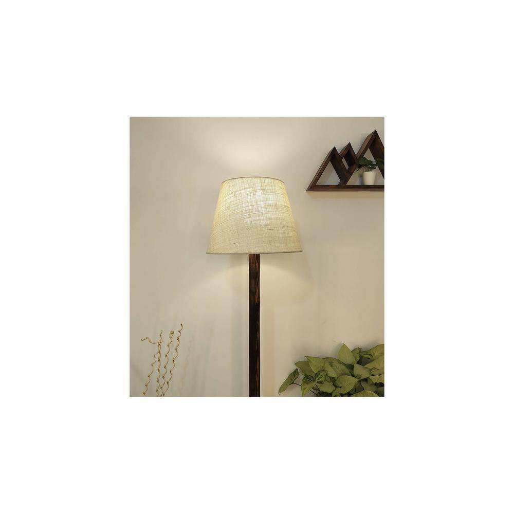 Brice Beige Jute Floor Lamp with Beige Jute Base