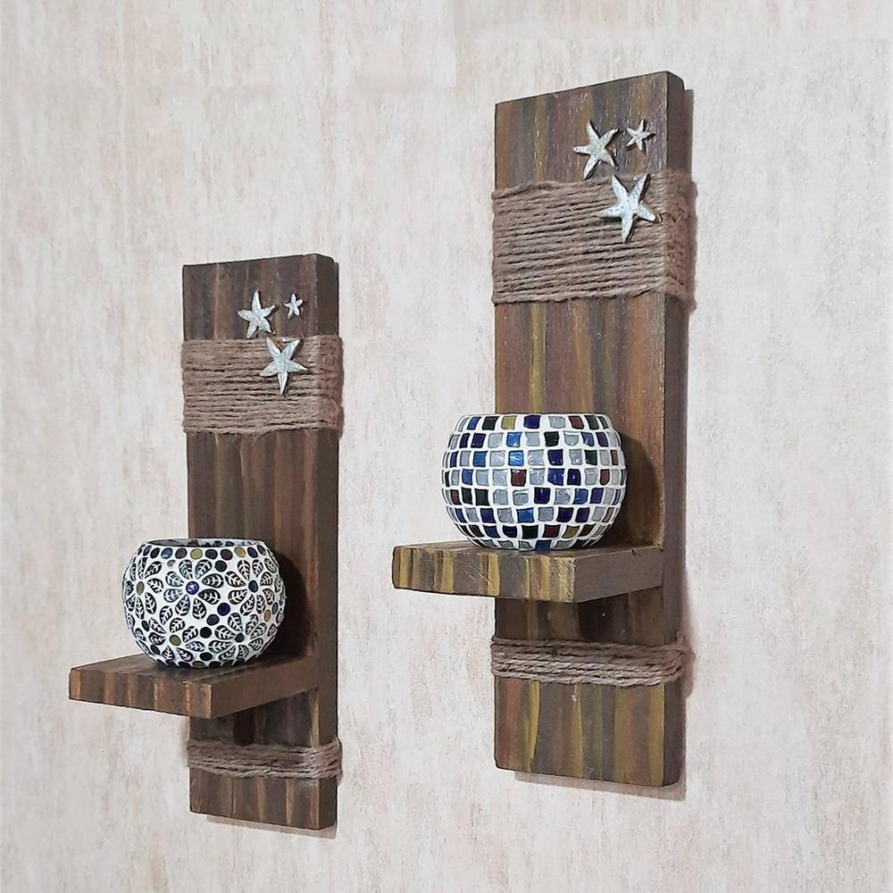 Jeraldo Solid Wood Wall Shelves
