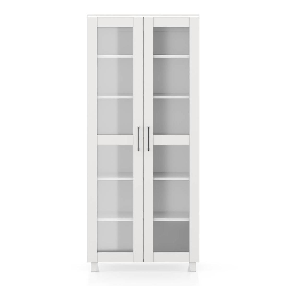 Paige Tall Storage Cabinet in Frosty White