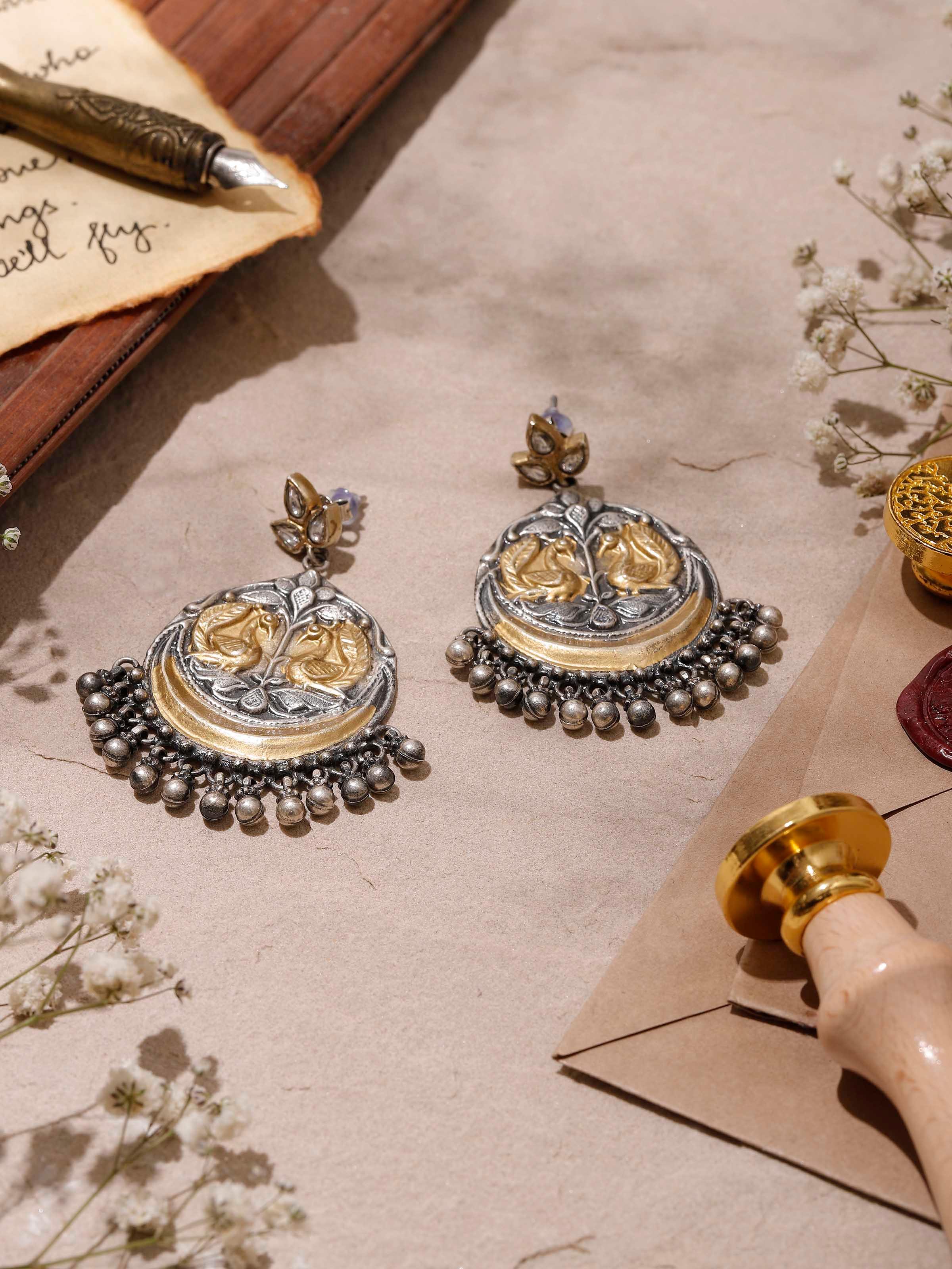 Silver Smithing Drops Earrings