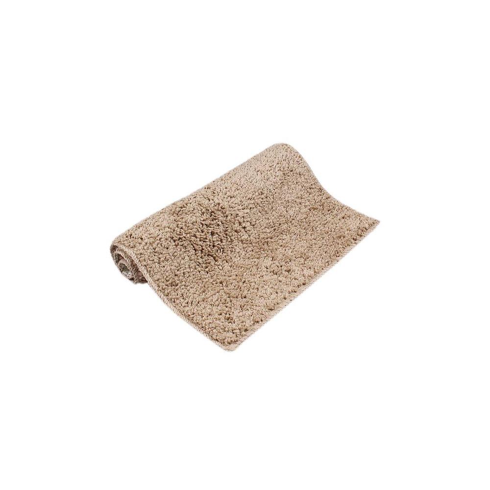 Kyleigh Beige Solid Natural Fiber 23x15 inches Anti-Skid Bath Mat