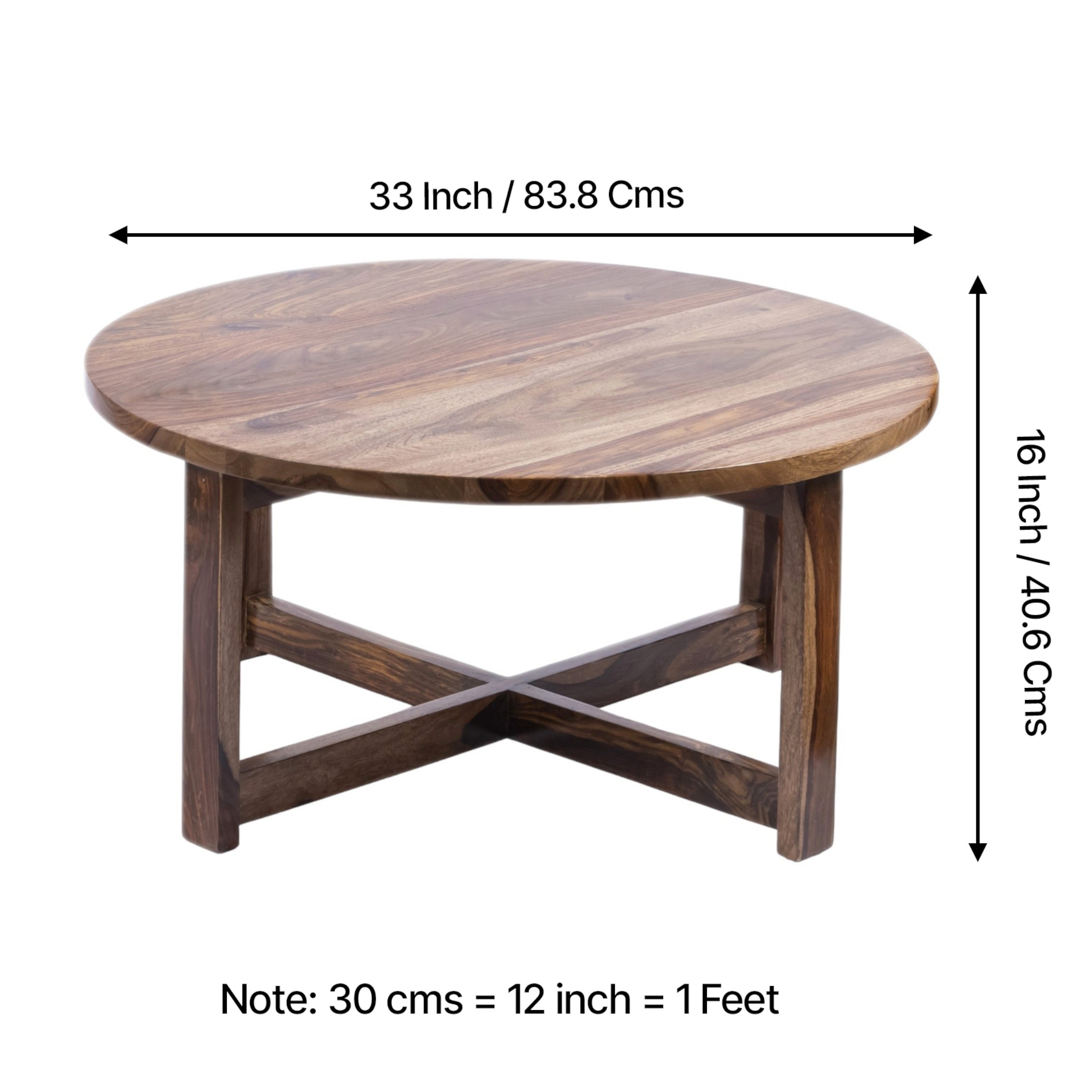 Nashville Sheesham Wood 4 Seater Coffee Table Set In Teak Finish Brown Sparkle Velvet Cushion