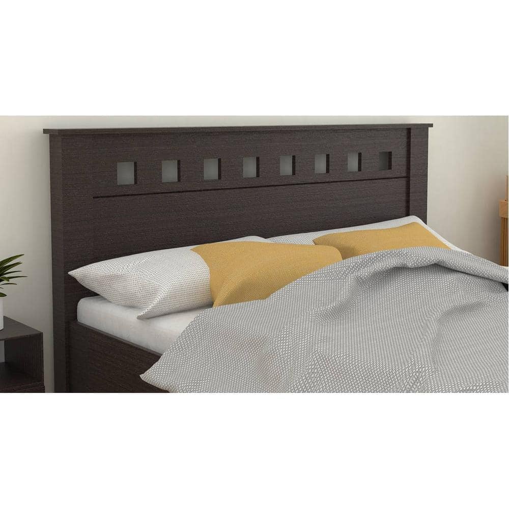 Erinnyes Solid Wood Queen Size Drawer Storage Bed In Melamine Finish
