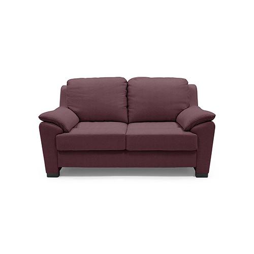 Farina 2 Seater Half Leather Sofa in Wine Colour