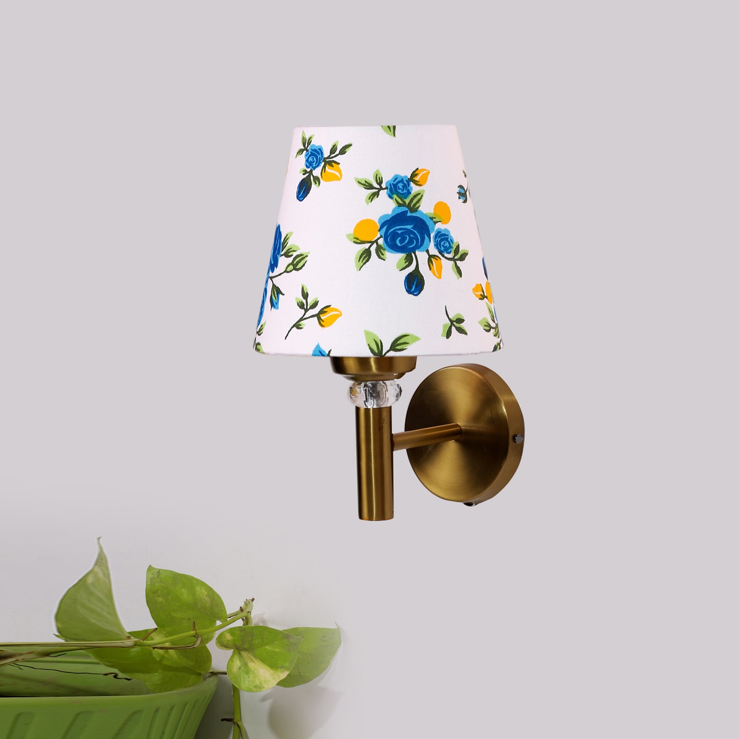 Devansh Metal Electric Wall Light in Gold Colour with Multi Shade Count of 1 Light - Devansh