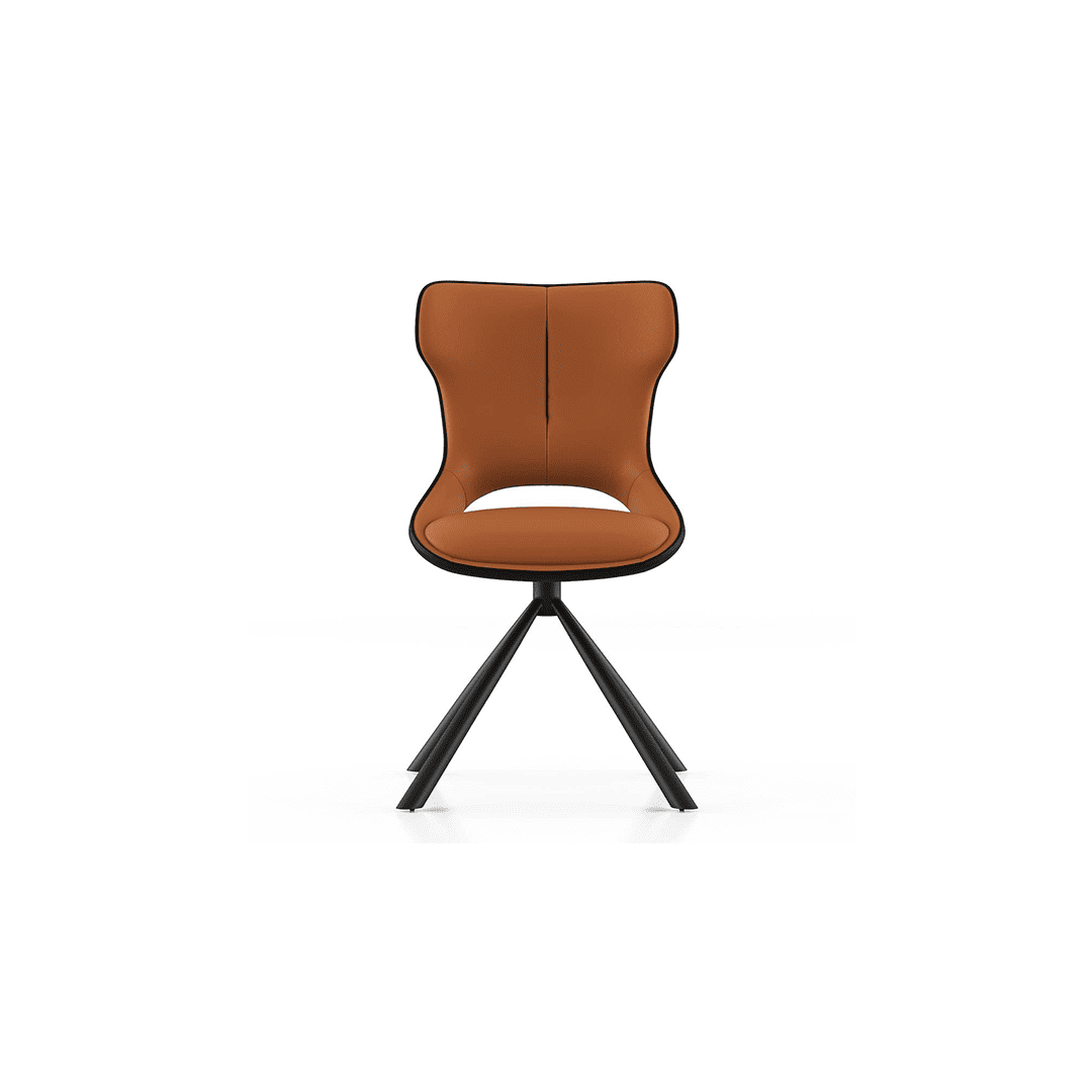 Tulip Swivel Dining Chair In Tan Colour