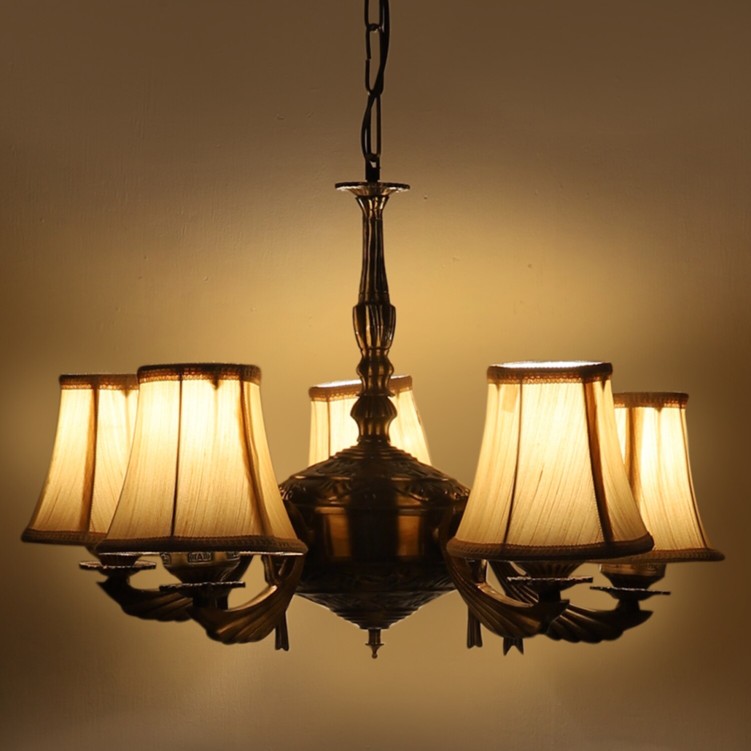 Devansh Dual Steel Metal  Wallmounted Lamp With Cotton Steel Metal  Shade