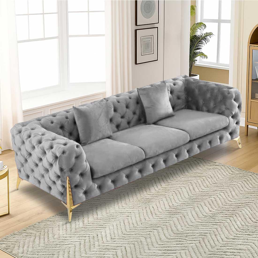Norman Fabric Sofa - Grey