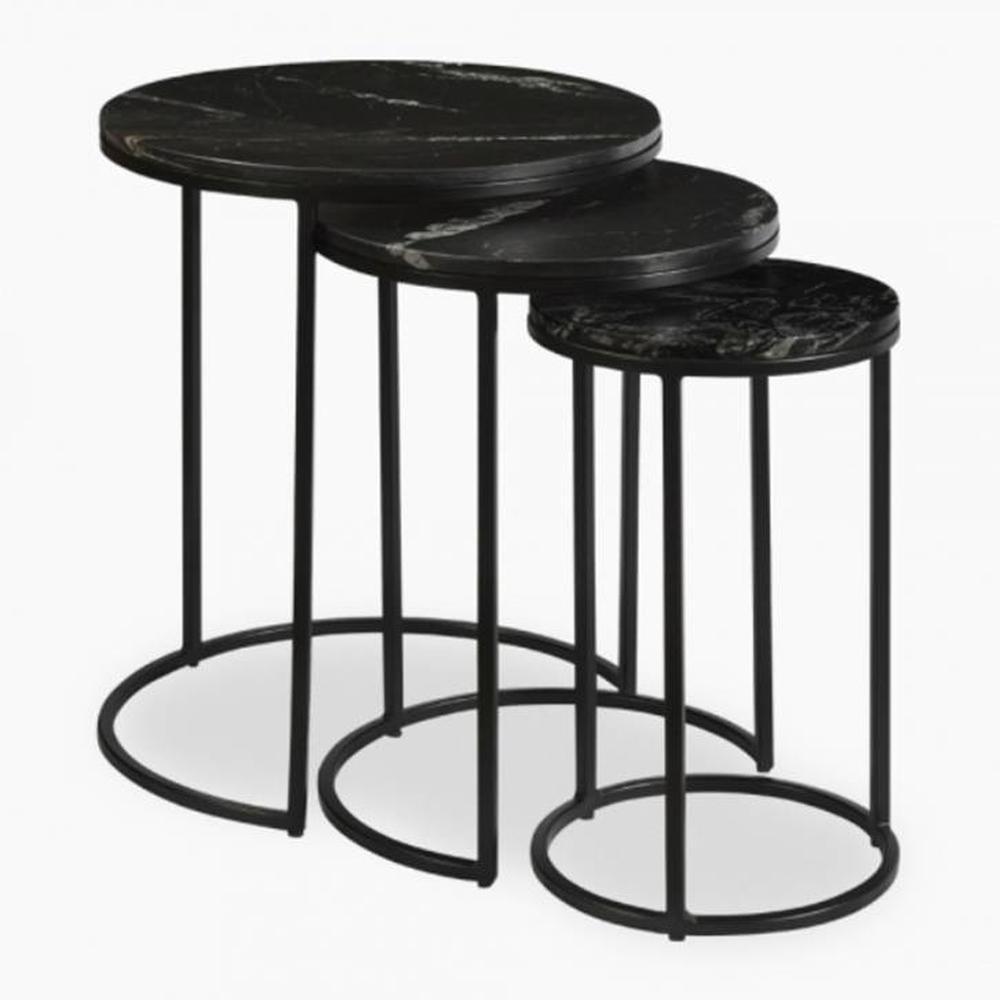 Livingston Metal Side Table in  Black Finish