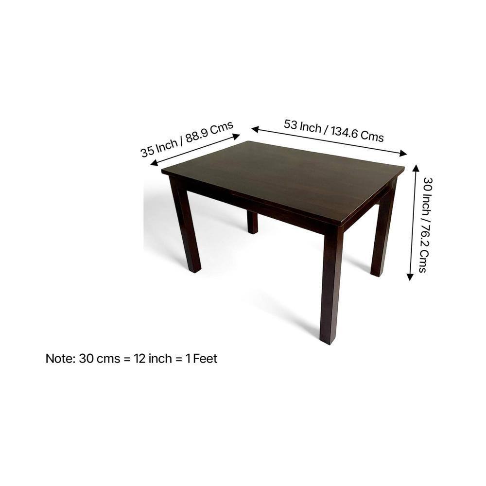 Oakmont Sheesham Wood Dining Table In Dark Walnut Finish