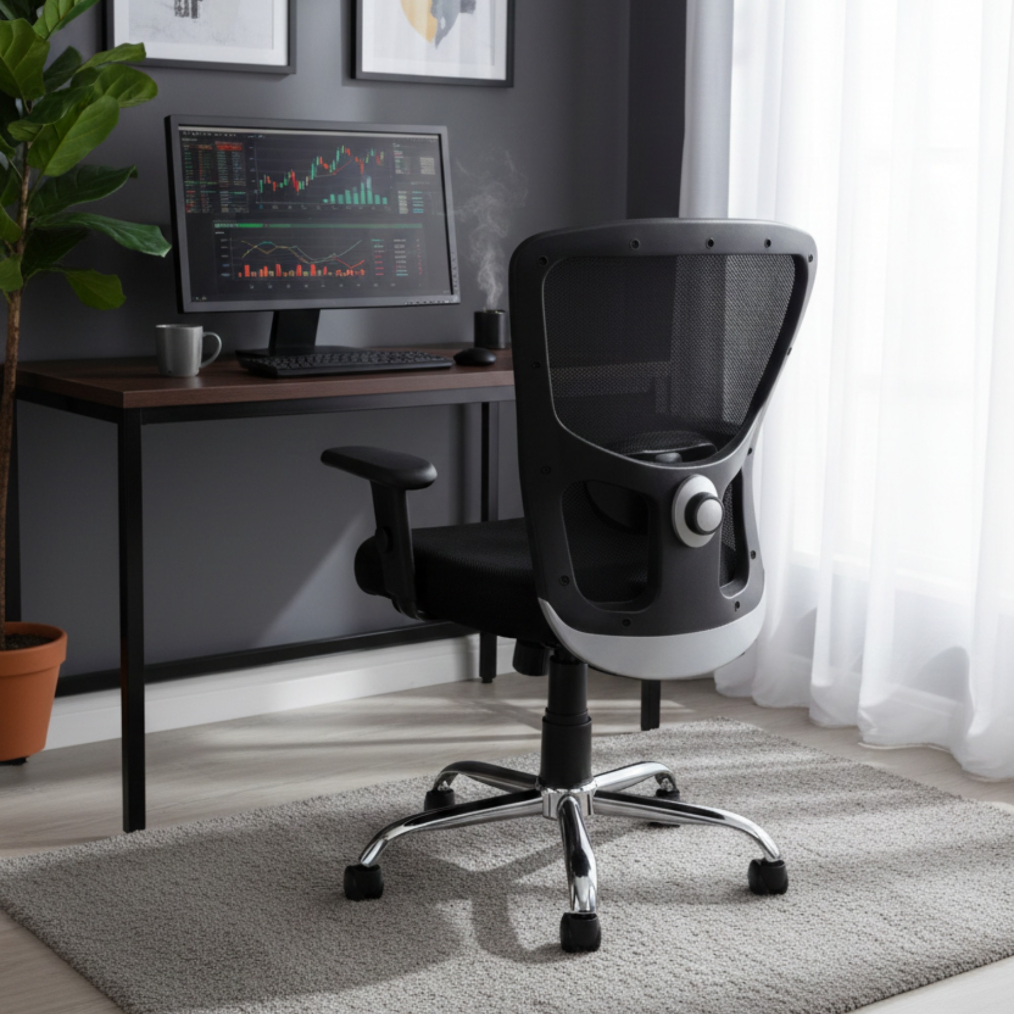 Stylish Ergonomic Office Chair Medium Back