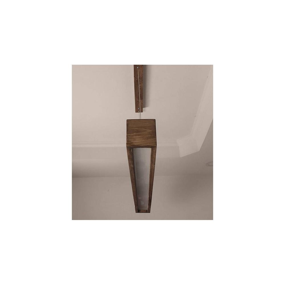 Clara 36 Brown Solid Wood Single Hanging Light