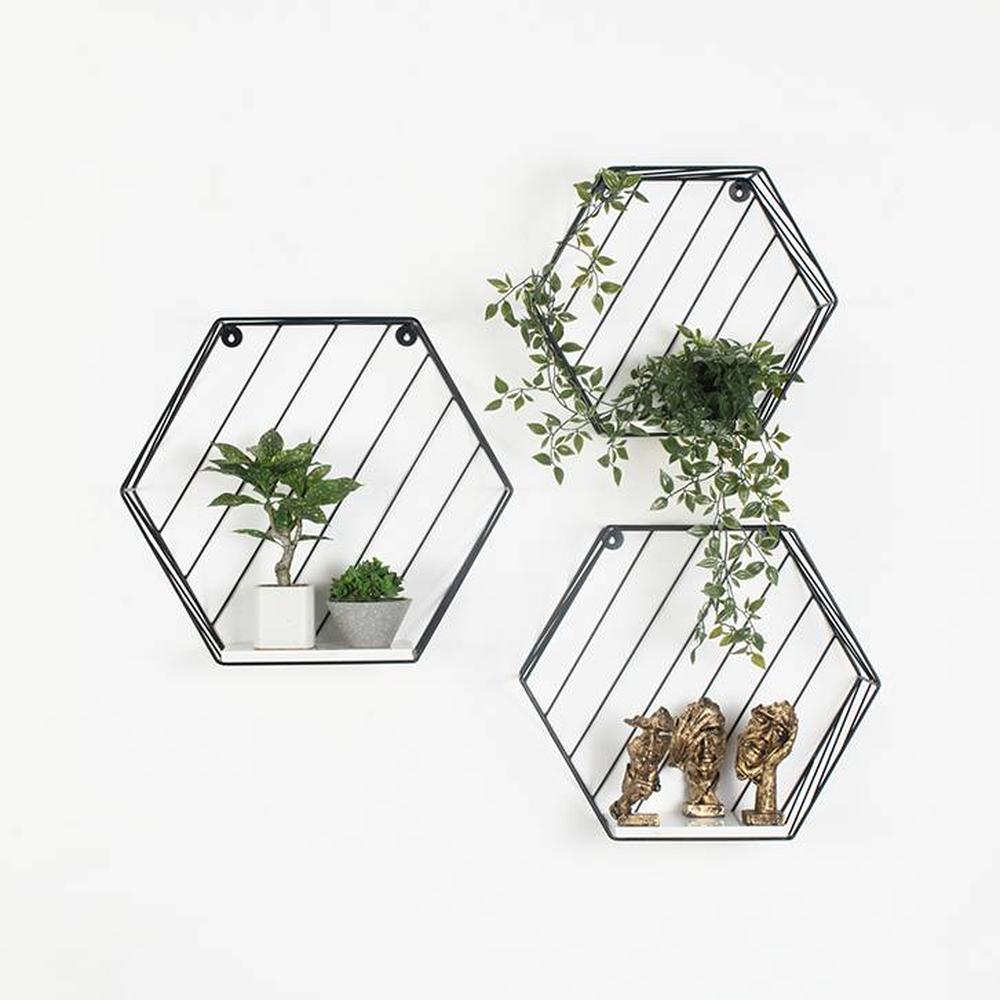 Claymint metal wall shelf