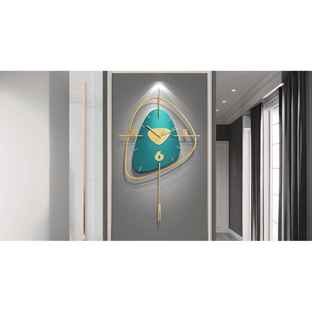 Ahmet Blue Metal Wall Clock