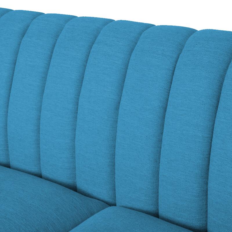 Mid Century Fabric Sofa (Torquise)