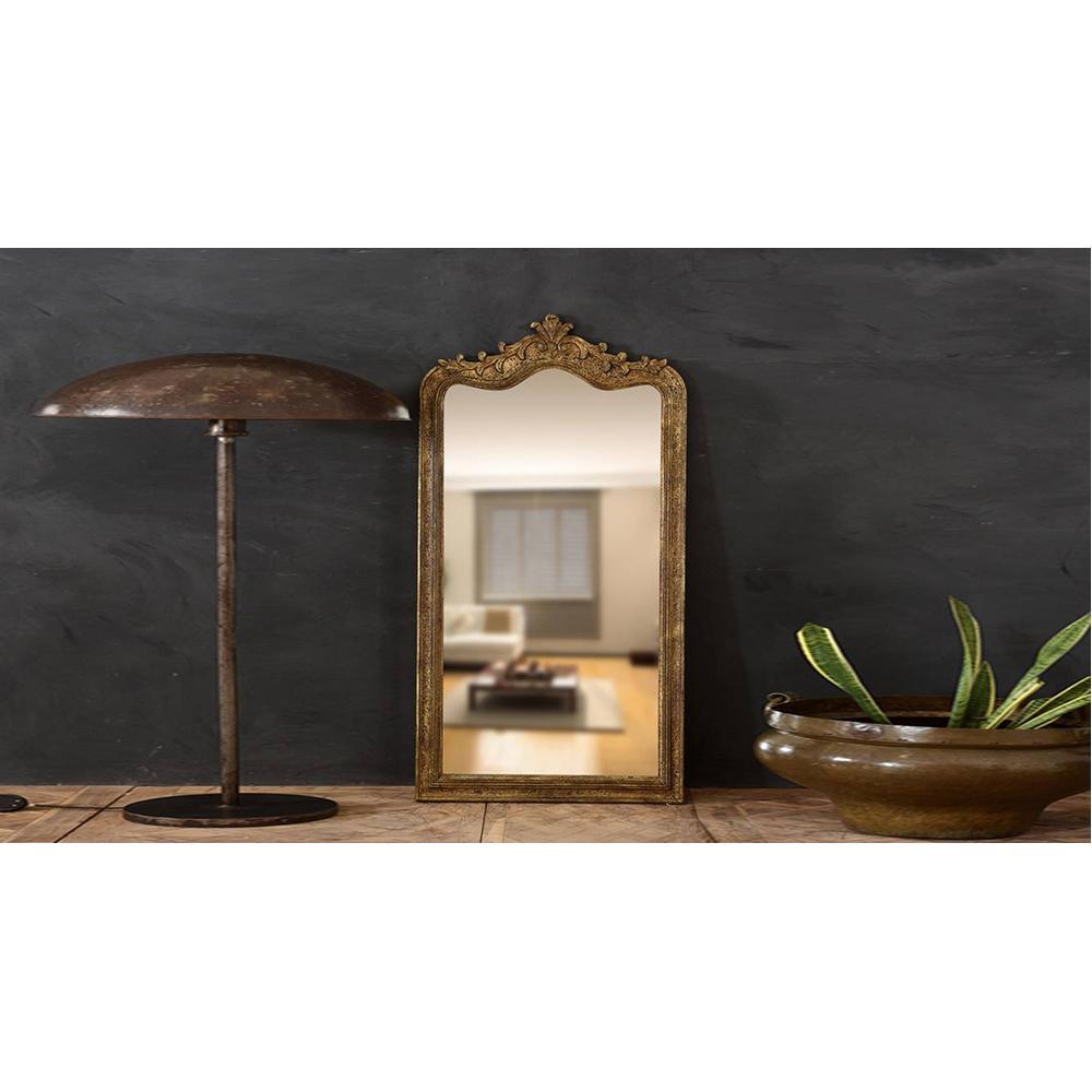 Nefeli carved wooden antique mirror