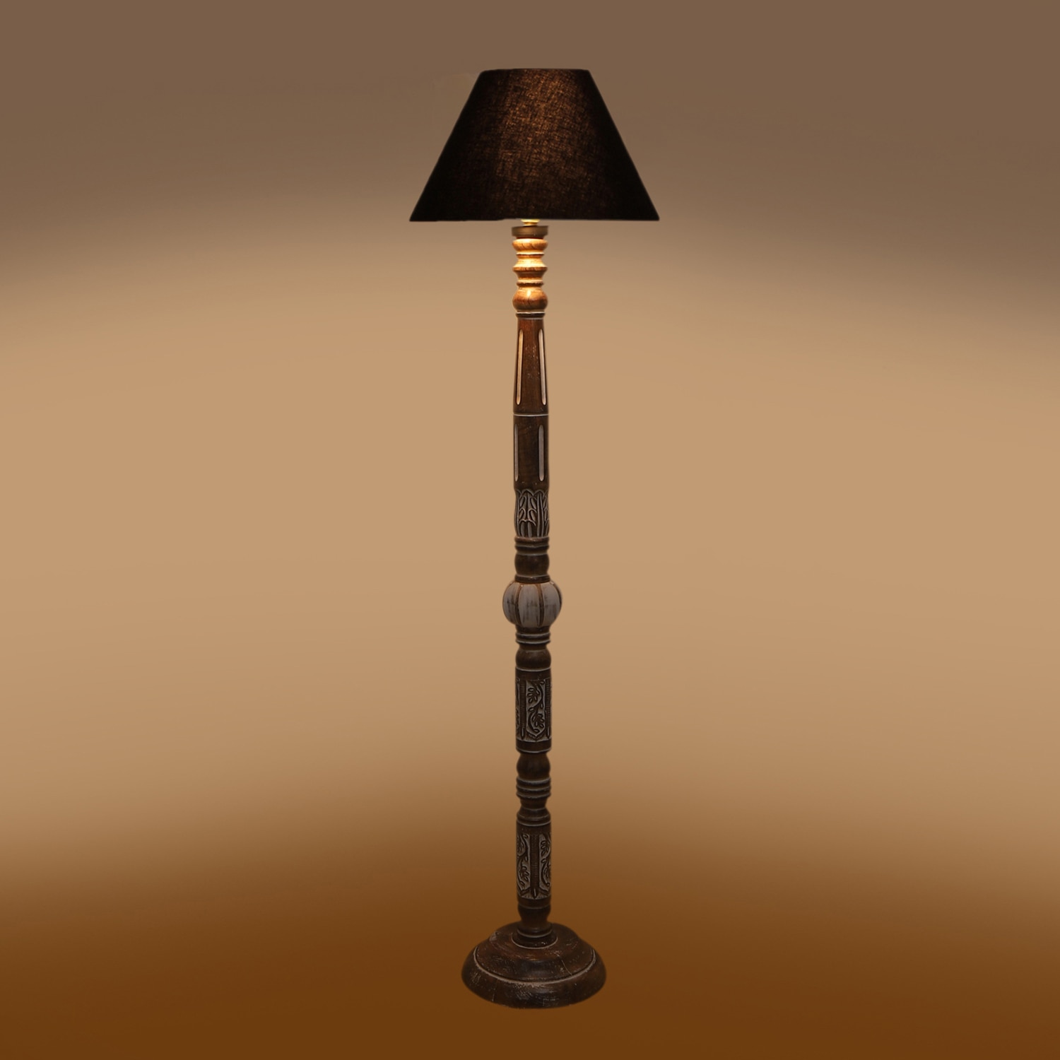 Devansh Wooden Floor Lamp