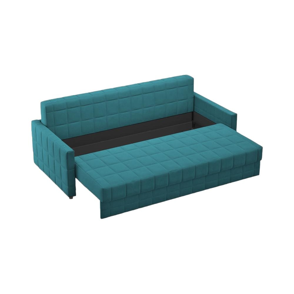 Alta 3 Seater Fold Out Sofa Cum Bed In T Blue Colour
