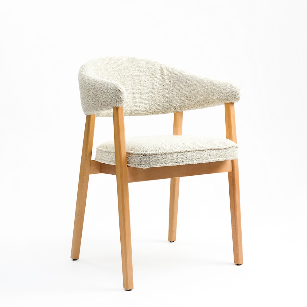 Beechcraft Solid Wood Dining Chair in Beige Colour - Living Shape